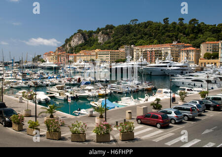 Bassin Lympia Harbour, Nizza Cote d'Azur, Provence, Francia Foto Stock