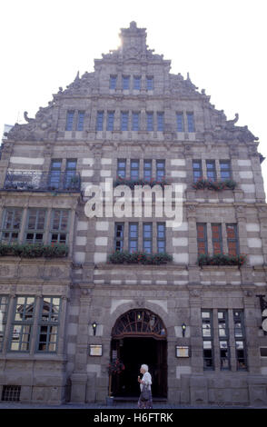 Germania, Bassa Sassonia, Hameln, la casa Rattenfaenger al Osterstreet. Foto Stock