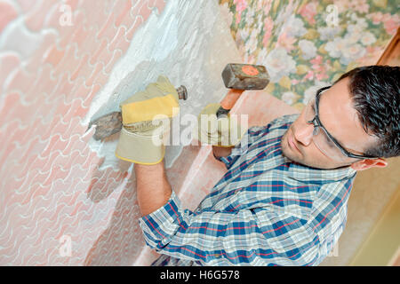 Scalpellatura off wall motif Foto Stock