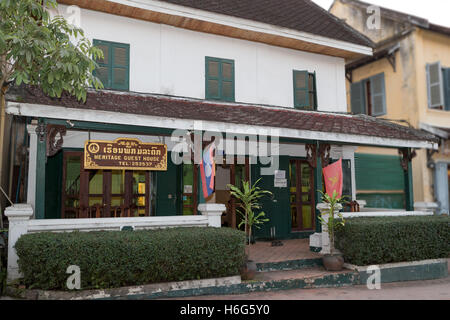 Heritage Guest House, casa coloniale francese, Luang Prabang, Laos Foto Stock