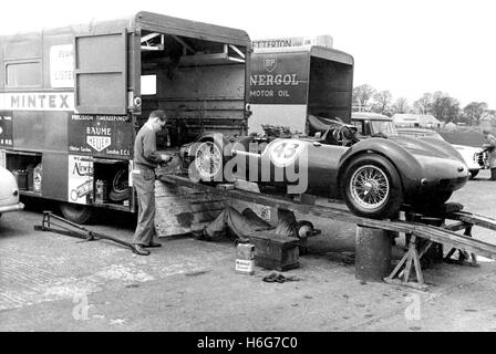 SILVERSTONE LISTER-MASERATI 1956 Foto Stock