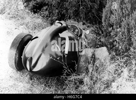 GP del Portogallo si è schiantato BRM TIPO 25 1959 Foto Stock