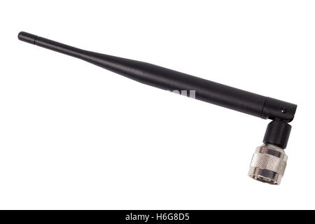 Standard rimovibile antenna gsm isolato su uno sfondo bianco Foto Stock