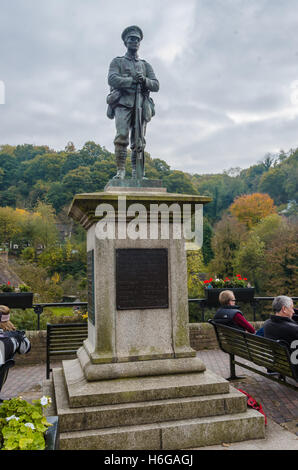 Un memoriale di guerra di Ironbridge nello Shropshire, Regno Unito Foto Stock