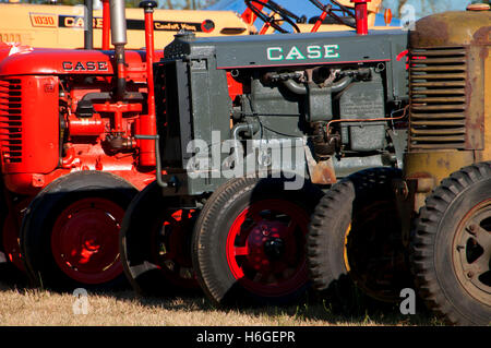 Caso di trattori, grande Oregon Steam-Up, antichi Powerland, Brooks, Oregon Foto Stock