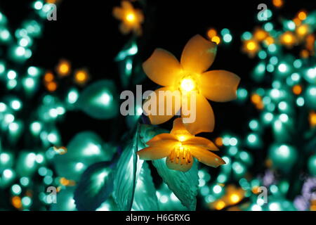 LED luci di fiori all'i-City, Shah Alam, Selangor, Malaysia. Foto Stock