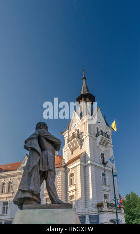 Lajos Kossuth, statua di Janos Kopits, 1911, Municipio in Kaposvar, Ungheria Foto Stock