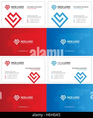 Amore business card 1 Illustrazione Vettoriale