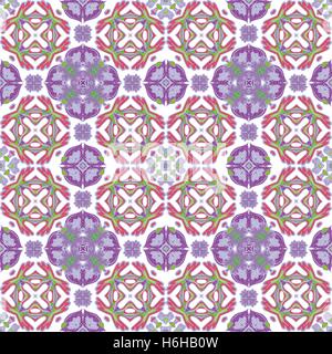 Sfondo piastrelle vintage. Modello senza giunture. Carta da parati astratto. Vettore di texture. Illustrazione di tessuto Illustrazione Vettoriale