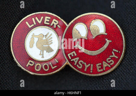 Vecchio Vintage Liverpool FC Football Club Badge Peasy facile Foto Stock