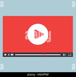 Il lettore Video Interface Design Illustrazione Vettoriale
