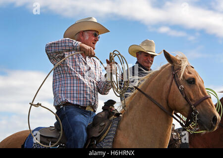 Australian Cowboy all annuale Lang Lang Rodeo. Victoria, Australia. Foto Stock