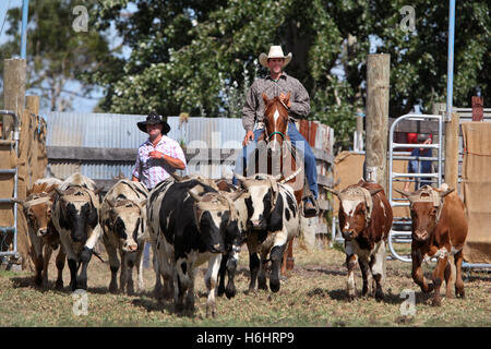 Australian Cowboy all annuale Lang Lang Rodeo. Victoria, Australia. Foto Stock