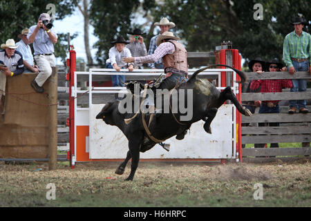 Australian Cowboy all annuale Lang Lang Rodeo. Victoria, Australia. Foto Stock