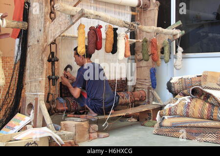 Rendere tradizionali tappeti di Rajasthani, Jaipur, Rajasthan, India, subcontinente indiano, Asia del Sud Foto Stock