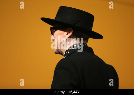 Leipzig, Germania. 28 ott 2016. Musicista Marius Mueller-Westernhagen al ventiduesimo "Goldene Henne' media cerimonia di premiazione nella Neue Messe a Leipzig, Germania, 28 ottobre 2016. Foto: JAN WOITAS/dpa/Alamy Live News Foto Stock