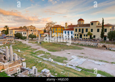 Le antiche rovine della città di Atene, Grecia. Foto Stock