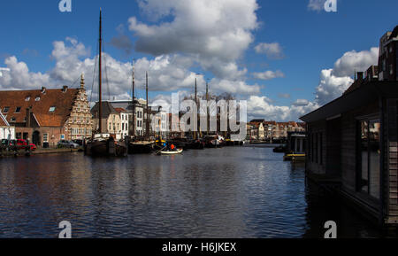 Leiden,Galgewater, Stadstimmerwerf, South Holland, Paesi Bassi Foto Stock