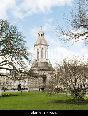 Il Trinity College di Dublino - campanile campanile - Dublino, Irlanda Foto Stock