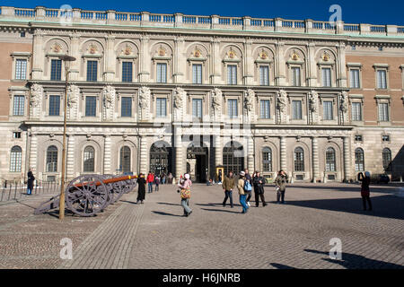 Il cortile interno di Palazzo Reale, Gamla Stan, Stoccolma, Svezia, Scandinavia, Europa Foto Stock