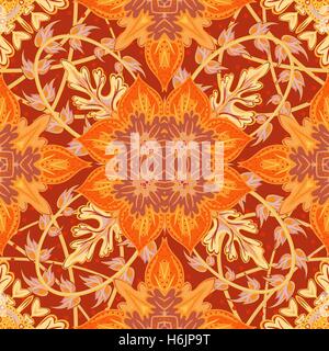 Splendida perfetta modello patchwork dal blu piastrelle marocchine, ornamenti. Può essere utilizzato per la carta da parati, riempimenti, pagina web sfondo, texture di superficie Illustrazione Vettoriale