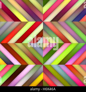 Vector Seamless sfumature multicolore gradiente strisce diagonali piastrelle modello geometrico Illustrazione Vettoriale