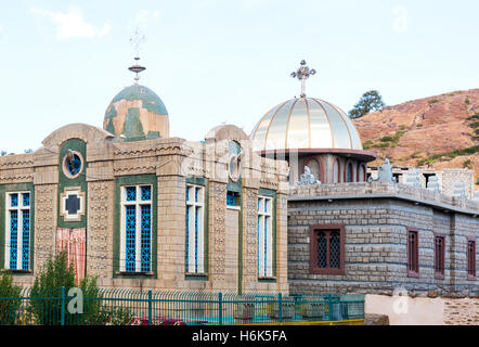 Etiopia, Axum, la antica chiesa di Nostra Signora di Sion che è detto a casa l Arca dell Alleanza Foto Stock