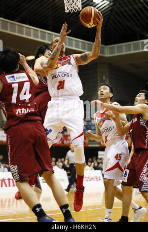 Kanagawa, Giappone. 29 ott 2016. Richard Roby (Neophoenix) Basket : 2016-17 B.LEAGUE Prima Divisione corrispondenza tra Kawasaki Brave Thunders 84-66 SAN-EN Neophoenix a Todoroki Arena di Kanagawa, Giappone . © Yusuke Nakanishi AFLO/sport/Alamy Live News Foto Stock