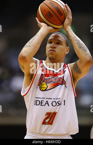 Kanagawa, Giappone. 29 ott 2016. Richard Roby (Neophoenix) Basket : 2016-17 B.LEAGUE Prima Divisione corrispondenza tra Kawasaki Brave Thunders 84-66 SAN-EN Neophoenix a Todoroki Arena di Kanagawa, Giappone . © Yusuke Nakanishi AFLO/sport/Alamy Live News Foto Stock