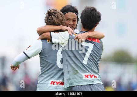 Tokyo, Giappone. 30 ott 2016. SCSC Sagamihara squadra di calcio del gruppo /Soccer : 2016 J3 League match tra F.C.Tokyo U-23 4-1 SC Sagamihara a Ajinomoto Nishigaoka Campo a Tokyo in Giappone . © Giovanni Osada AFLO/sport/Alamy Live News Foto Stock