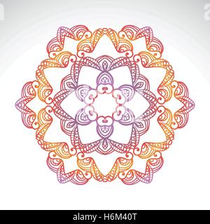 Eleganti ornamenti Mandala di pizzo. Antico fregio decorativo pattern. Disegnate a mano l'Islam, l'Arabo, indiano, motivi ottomano, pizzo pend Illustrazione Vettoriale