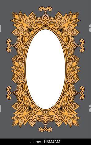 Eleganti ornamenti Mandala di pizzo. Antico fregio decorativo pattern. Disegnate a mano l'Islam, l'Arabo, indiano, motivi ottomano, pizzo pend Illustrazione Vettoriale