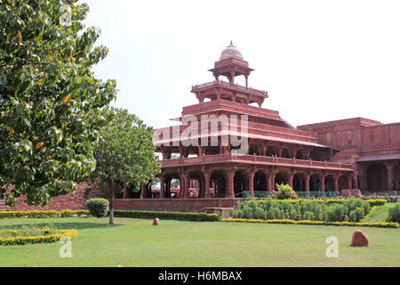 Panch Mahal, Fatehpur Sikri, Agra, Uttar Pradesh, India, il subcontinente indiano, Asia del Sud Foto Stock