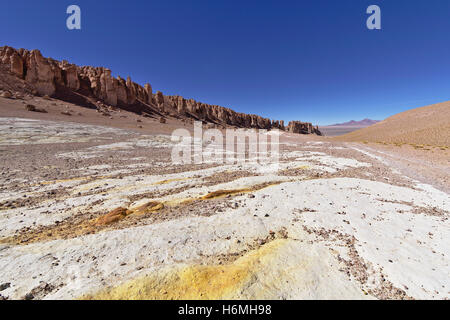 Erosione di rocce formate in un paesaggio desertico. Foto Stock