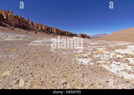 Erosione di rocce formate in un paesaggio desertico. Foto Stock