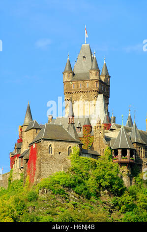 Cochem reichsburg - castello di Cochem 04 Foto Stock