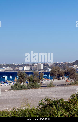 Ialyssos Beach, RODI, DODECANNESO isole, Grecia. Foto Stock