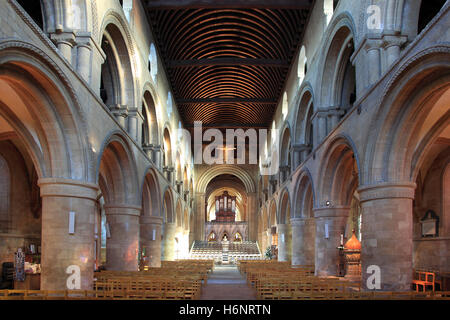 Interno di Southwell Minster, Southwell città mercato, Nottinghamshire, England, Regno Unito Foto Stock