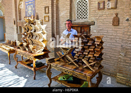 Madrase,minareti,mausolei,siti storici,Colore,Bazar,mercati,Khiva città interna, Xiva Ichon Quala,l'Silk Road,Uzbekistan Foto Stock