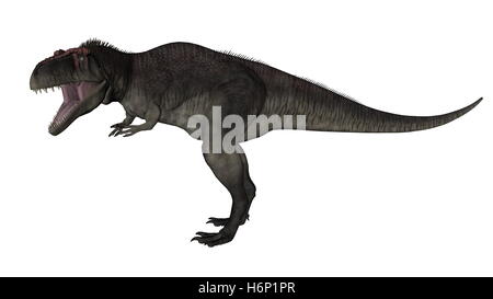 Tyrannotitan ruggente isolato in sfondo bianco - 3D render Foto Stock