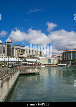 Le Caudan Waterfront, Port Luis, Mauritius Foto Stock