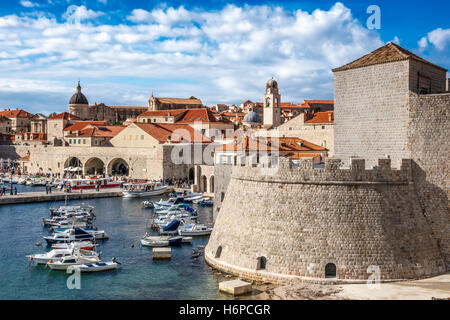 Vista sul Porto di Dubrovnik Croazia Foto Stock