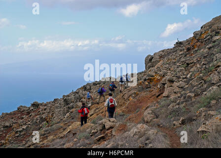 Rinvio del movimento movimento movimento sport sport montagna vacanze vacanze vacanze escursioni Escursioni Escursione teneriffa Foto Stock