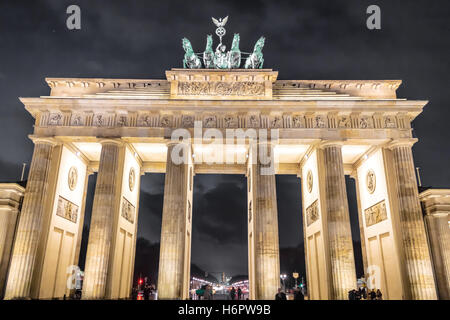 Foto della Porta di Brandeburgo a Berlino, Germania Foto Stock