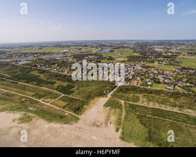 Vista aerea di Kido Beach, Kujukuri, Sanbu-gun, Yokoshiba Hikari-machi, nella prefettura di Chiba, Giappone Foto Stock