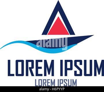 Yacht Design del Logo Illustrazione Vettoriale
