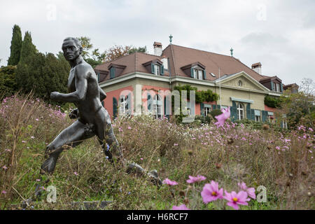 Scultura,Museo Olimpico,Losanna, Svizzera Foto Stock