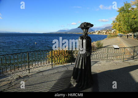 Statua a Neuchatel Foto Stock