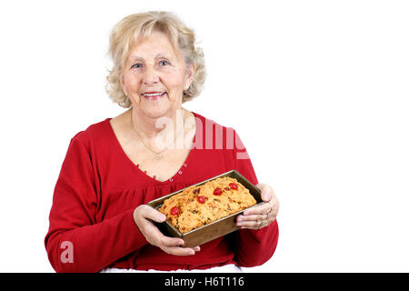 Donna dapper accosting abbastanza graziosamente belle incantevole pensione attraente vecchia età bionda senior senior citizen anziano Foto Stock