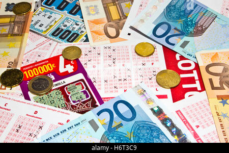 Coin Bet lottery ticket successo scommesse vittoria vincere soldi perdere perdere perdere tempo libero Tempo libero Tempo libero Tempo libero Foto Stock